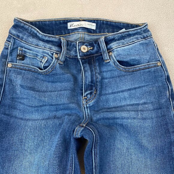 KanCan Womens Skinny Mid-Rise Jeans Size 25 Frayed Hem 211014 - Picture 7 of 16